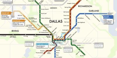 Գնացքի Dallas քարտեզի վրա