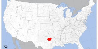 Dallas քարտեզի վրա ԱՄՆ-ի