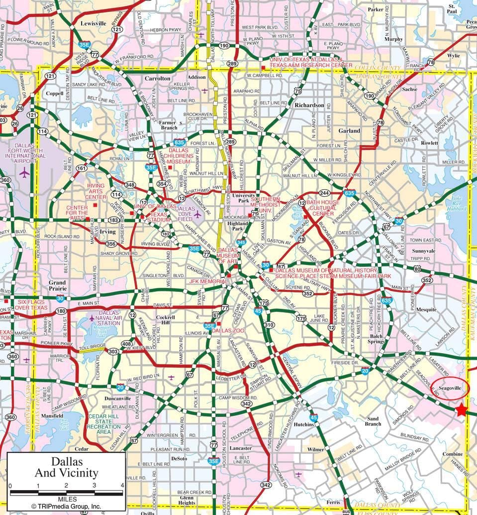 Քաղաք: Dallas քարտեզի վրա