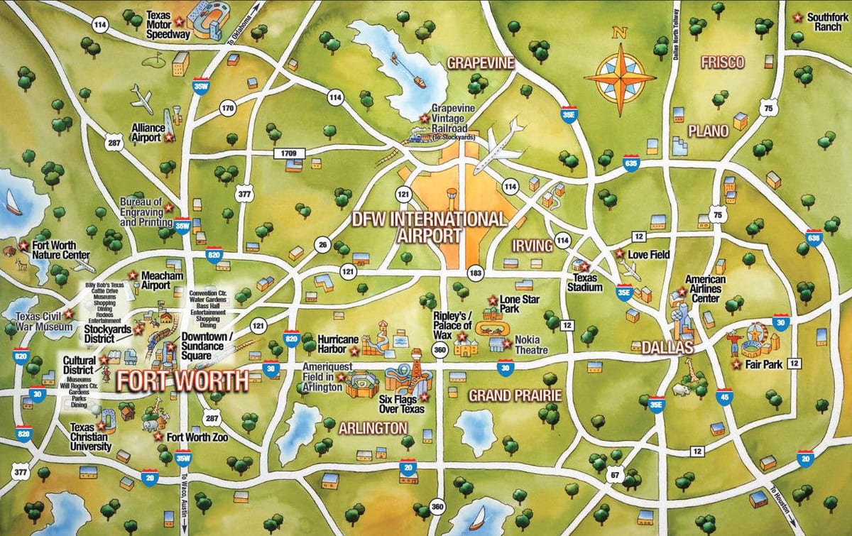 Քաղաք: Dallas քարտեզի վրա