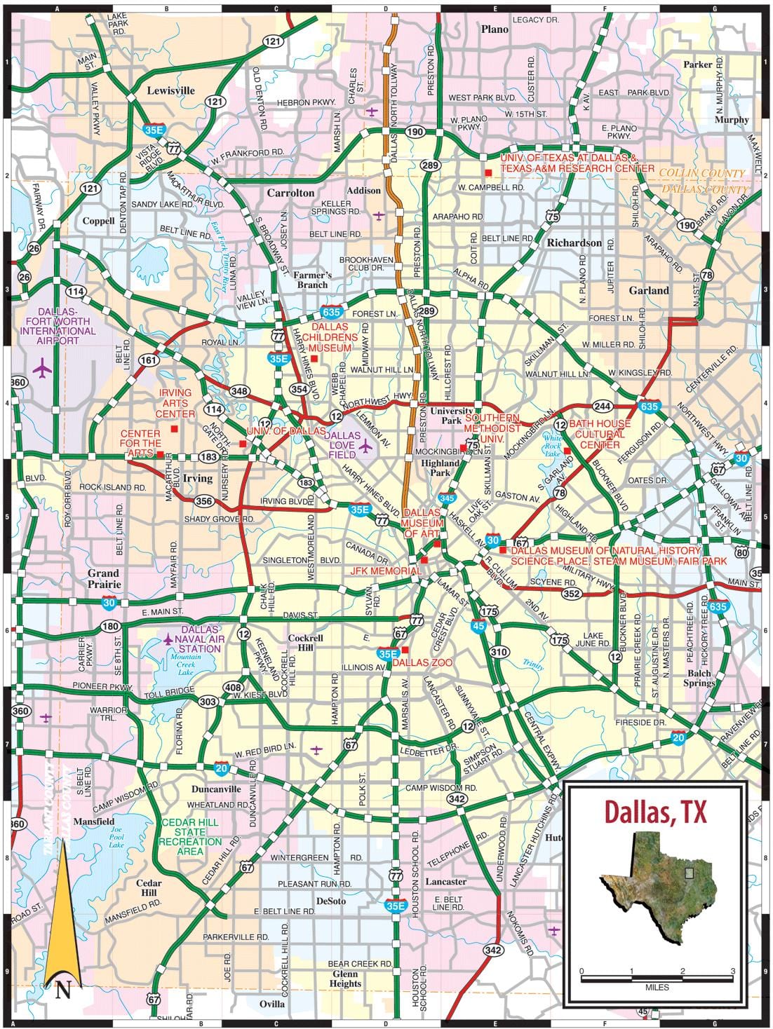 քաղաք: Dallas քարտեզի վրա