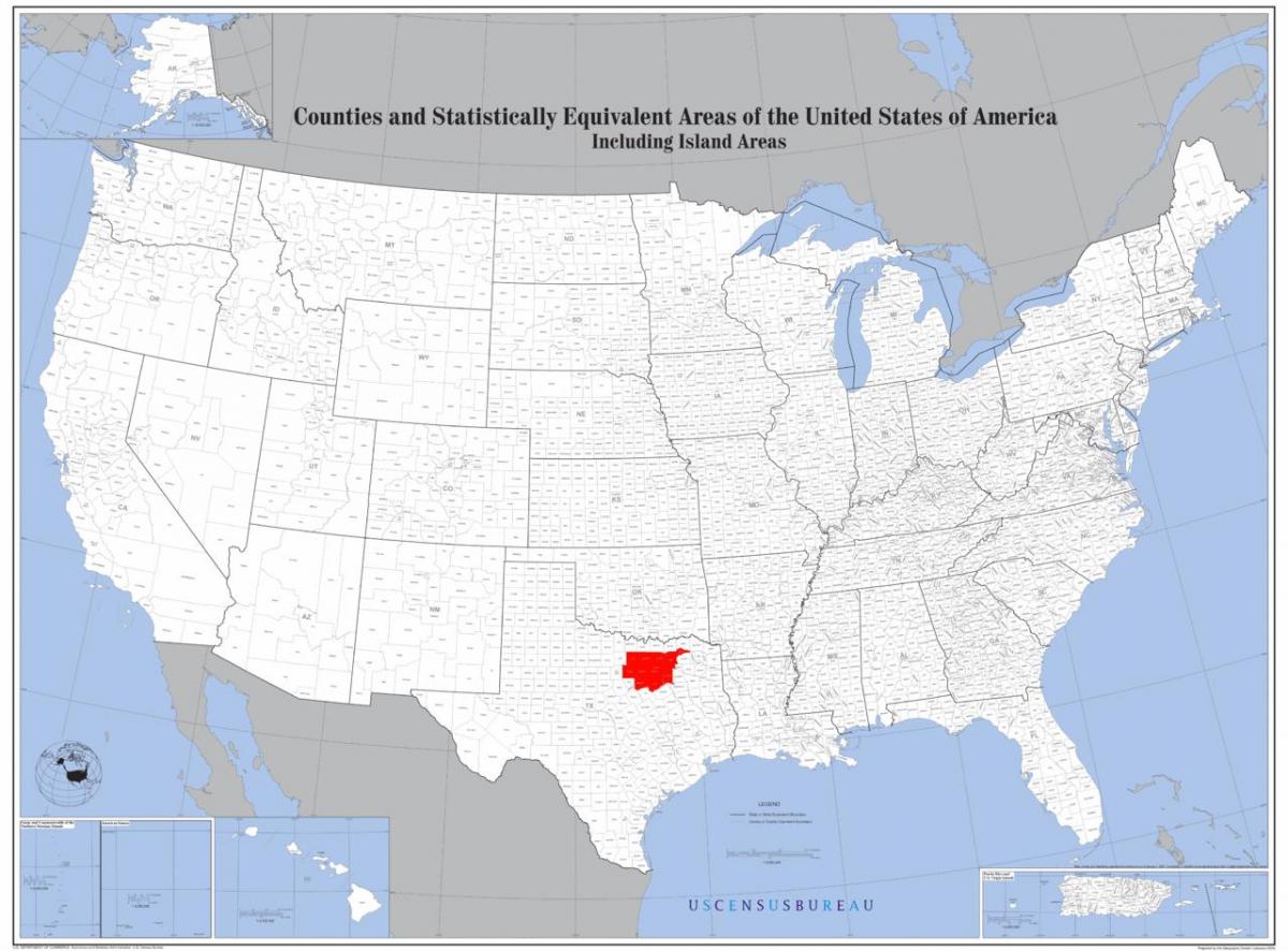 Dallas քարտեզի վրա ԱՄՆ-ի