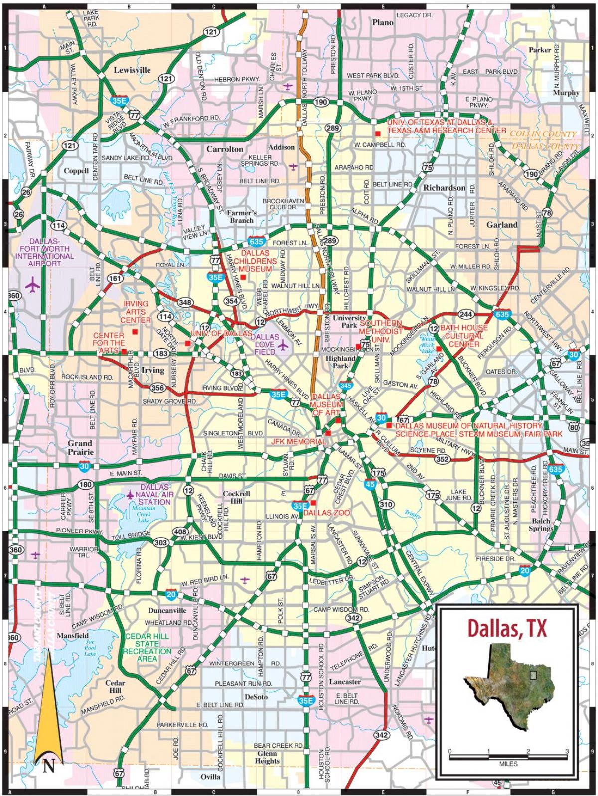 քարտեզ Dallas