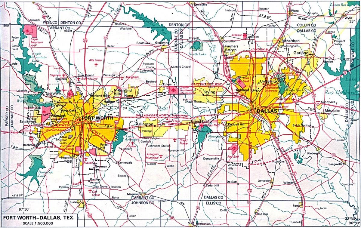քարտեզ Հյուսիսային Dallas