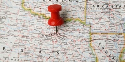 Dallas քարտեզի վրա